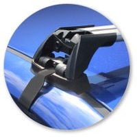 Prorack Silver 2 Bar Aero Flush Bar kit to suit Kia Rio 5dr Hatch (2011 - 2016)