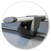 Prorack Silver 2 Bar Aero Through Bar kit to suit Hyundai Santa Fe 5dr SUV (2012 - 2018)