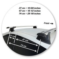 Yakima Black 2 Bar Roof Rack - BMW 1 Series E82 2dr Coupe 1/07 - 1/13 (S16Y &amp; K571)