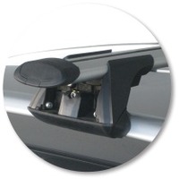 Prorack Silver 2 Bar Aero Through Bar kit to suit Hyundai Santa Fe 5dr SUV (2009 - 2012)