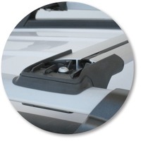 Prorack Silver 2 Bar Aero Rail Bar kit to suit Hyundai Tucson 5dr SUV (8/2004 - 2009)