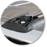 Prorack Silver 2 Bar Aero Rail Bar kit to suit Kia Sportage 5dr SUV (4/2005 - 2010)