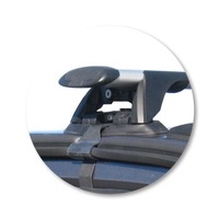 Prorack Black 2 Bar Aero Through Bar kit to suit Holden Colorado Double Cab 4dr Ute (7/2008 - 2012)