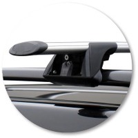 Prorack Silver 2 Bar Aero Through Bar kit to suit Toyota Land Cruiser Prado 120 Series 5dr SUV (3/2003 - 11/2009)