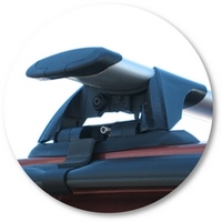 Prorack Silver 2 Bar Aero Through Bar kit to suit Ford Courier Double Cab 4dr Ute (2/1999 - 10/2006)