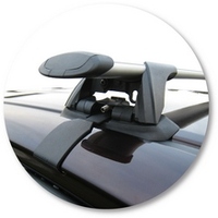 Prorack Black 2 Bar Aero Through Bar kit to suit Toyota HiLux Double Cab 4dr Ute (5/2005 - 2012)