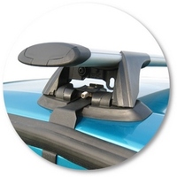 Prorack Black 2 Bar Aero Through Bar kit to suit Ford Falcon BA/BF 4dr Sedan (11/2002 - 4/2008)