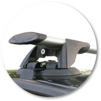 Prorack Silver 2 Bar Aero Through Bar kit to suit Ford Falcon BA/BF 5dr Wagon (11/2002 - 4/2008)