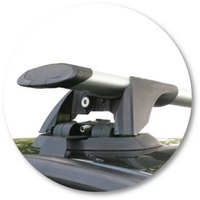 Yakima Black 2 Bar Roof Rack - Ford Falcon BA/BF 5dr Wagon 9/02 - 4/08 (S16Y &amp; K157)