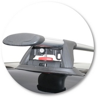 Prorack Silver 2 Bar Aero Through Bar kit to suit Mazda CX-7 5dr SUV (11/2006 - 2012)