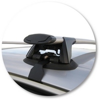 Prorack Black 2 Bar Aero Through Bar kit to suit Toyota Corolla 4dr Sedan (5/2007 - 2013)