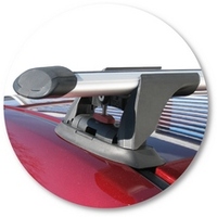 Prorack Silver 2 Bar Aero Through Bar kit to suit Mazda 6 4dr Sedan (2/2008 - 2011)