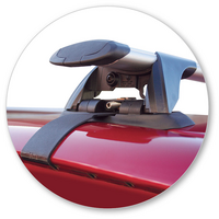 Prorack Silver 2 Bar Aero Through Bar kit to suit Mitsubishi Lancer 4dr Sedan (9/2007 - 2017)