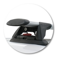 Prorack Silver 2 Bar Aero Through Bar kit to suit Toyota Rav4 3dr SUV (6/2000 - 1/2006)