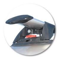 Prorack Silver 2 Bar Aero Through Bar kit to suit Toyota Rav4 5dr SUV (6/2000 - 1/2006)