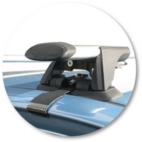 Prorack Silver 2 Bar Aero Through Bar kit to suit Hyundai Getz 5dr Hatch (10/2002 - 2010)