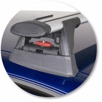 Prorack Silver 2 Bar Aero Through Bar kit to suit BMW 3 Series E90 4dr Sedan (2005 - 2012)