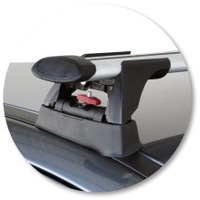 Prorack Silver 2 Bar Aero Through Bar kit to suit Peugeot 207 5dr Hatch (2007 - 2012)