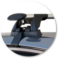 Prorack Silver 2 Bar Aero Through Bar kit to suit Volkswagen Passat Mk6 4dr Sedan (12/2005 - 9/2015)