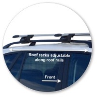 Yakima Black 2 Bar Roof Rack - BMW X5 E70 5dr SUV 1/07 - 7/13 (S17Y &amp; K328)