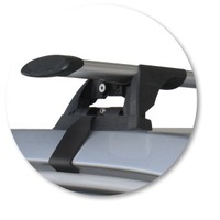 Prorack Silver 2 Bar Aero Through Bar kit to suit SsangYong Actyon Sport 4dr Ute (3/2007 - 2012)