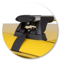 Prorack Silver 2 Bar Aero Through Bar kit to suit Honda Fit 5dr Hatch (8/2008 - 6/2014)