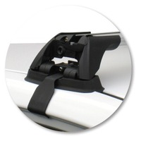 Prorack Silver 2 Bar Aero Flush Bar kit to suit Nissan Tiida 5dr Hatch (2004 - 2012)