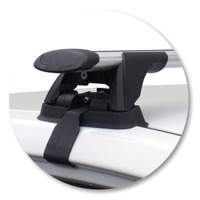 Prorack Silver 2 Bar Aero Through Bar kit to suit Nissan Tiida 5dr Hatch (2004 - 2012)