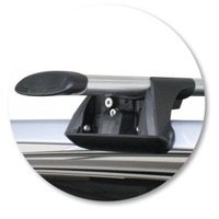 Prorack Black 2 Bar Aero Through Bar kit to suit Mitsubishi Outlander 5dr SUV (2/2006 - 2012)