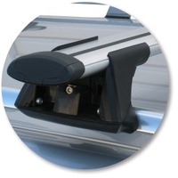 Prorack Silver 2 Bar Aero Through Bar kit to suit Audi A6/S6/RS6 5dr Wagon (9/1998 - 2004)