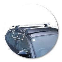 Yakima Silver 2 Bar Roof Rack - BMW 1 Series E87 5dr Hatch 9/04 - 1/11 (S16Y &amp; K380)