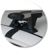 Prorack Silver 2 Bar Aero Through Bar kit to suit Toyota Caldina 5dr Wagon (2002 - 2007)