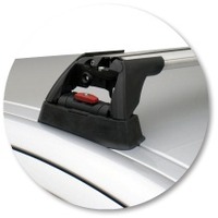 Prorack Silver 2 Bar Aero Flush Bar kit to suit Peugeot 407 4dr Sedan (2004 - 2010)