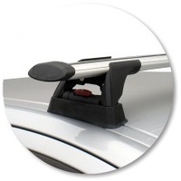 Prorack Silver 2 Bar Aero Through Bar kit to suit Peugeot 407 4dr Sedan (2004 - 2010)