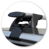 Prorack Silver 2 Bar Aero Through Bar kit to suit Mazda BT-50 Dual Cab 4dr Ute (11/2011 - 9/2020)