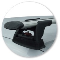 Prorack Silver 2 Bar Aero Through Bar kit to suit Mercedes-Benz CLS W219 4dr Sedan (2005 - 2010)