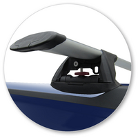 Prorack Black 2 Bar Aero Through Bar kit to suit Jeep Grand Cherokee WK2 Steel Rails 5dr SUV (2011 - 12/2021)