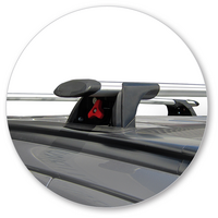 Prorack Black 2 Bar Aero Through Bar kit to suit Mitsubishi Outlander 5dr SUV (11/2012 - 2015)