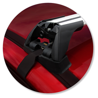 Prorack Silver 2 Bar Aero Flush Bar kit to suit Mitsubishi Mirage 5dr Hatch (2013 - Current)