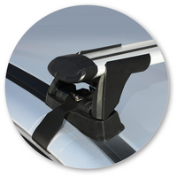 Prorack Silver 2 Bar Aero Through Bar kit to suit Mitsubishi Mirage 5dr Hatch (2013 - Current)