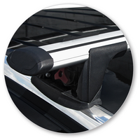 Prorack Black 2 Bar Aero Through Bar kit to suit Jeep Compass 5dr SUV (2011 - 2016)