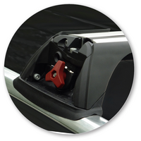 Prorack Black 2 Bar Aero Flush Bar kit to suit Holden Colorado 7 5dr SUV (2013 - 2016)