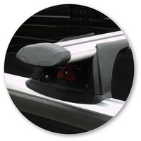 Prorack Silver 2 Bar Aero Through Bar kit to suit Holden Colorado 7 5dr SUV (2013 - 2016)