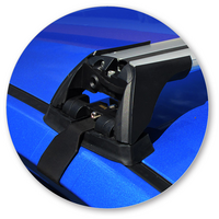 Prorack Silver 2 Bar Aero Flush Bar kit to suit Holden Barina Spark 5dr Hatch (2010 - 2020)