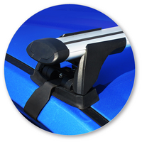 Prorack Silver 2 Bar Aero Through Bar kit to suit Holden Barina Spark 5dr Hatch (2010 - 2020)