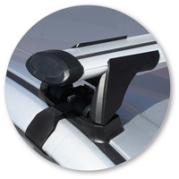 Prorack Silver 2 Bar Aero Through Bar kit to suit Holden Barina 4dr Sedan (2011 - 2020)