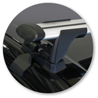 Prorack Silver 2 Bar Aero Through Bar kit to suit Holden Barina 5dr Hatch (2011 - 2016)