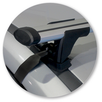 Prorack Silver 2 Bar Aero Through Bar kit to suit Ford Focus 4dr Sedan (10/2011 - 2018)