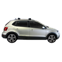 Prorack Black 2 Bar Aero Through Bar kit to suit Volkswagen Cross Polo 5dr Hatch (2010 - 2017)