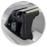 Prorack Silver 2 Bar Aero Flush Bar kit to suit Volkswagen Golf Mk7 5dr Wagon (2013 - 2020)